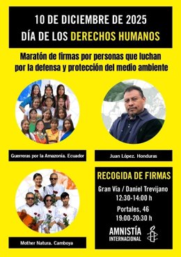 Amnistía Internacional La Rioja sale este miércoles a la calle en apoyo a víctimas de violaciones de Derechos Humanos