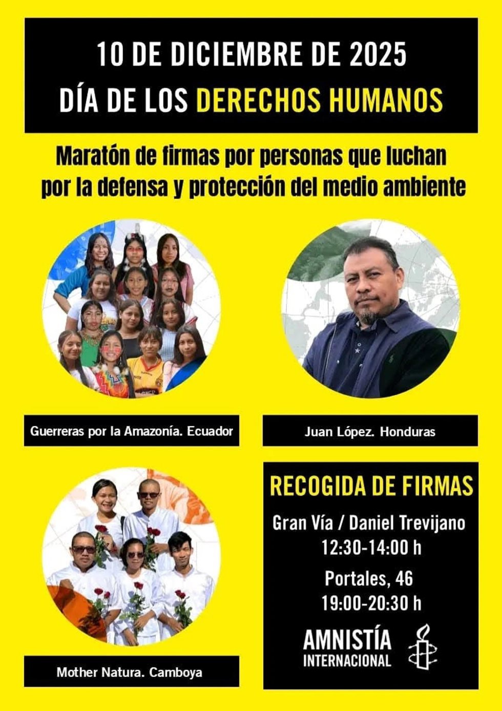 Amnistía Internacional La Rioja sale este miércoles a la calle en apoyo a víctimas de violaciones de Derechos Humanos