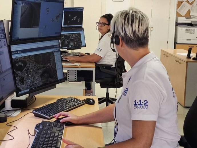 Archivo - Sala del 112 Canarias