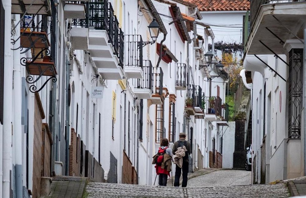 Calle de un pueblo de Huelva.