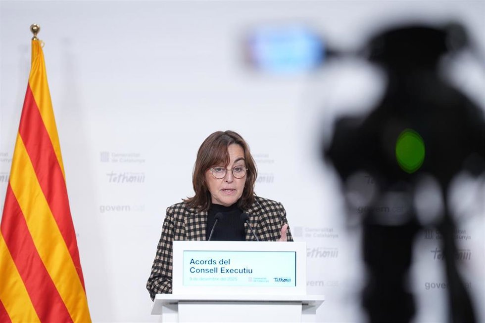 La consellera de Territorio, Vivienda y Transición Ecológica y portavoz de la Generalitat, Sílvia Paneque, en una rueda de prensa tras la reunión del Consell Executiu de este martes