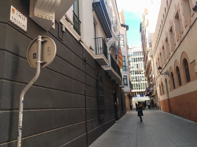Calle Villegas en el centro de Alicante