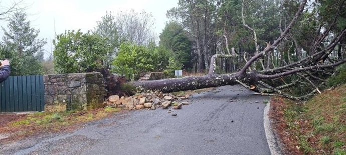 Incidencias por el mal tiempo en Corcubión, a 9 de diciembre de 2025.