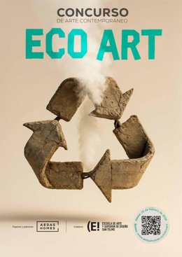 Cartel del I Concurso Internacional de Arte Contemporáneo de Málaga 'ECO-Art' lanzado por Aedas Homes.