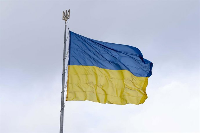 Imagem de arquivo de uma bandeira ucraniana.