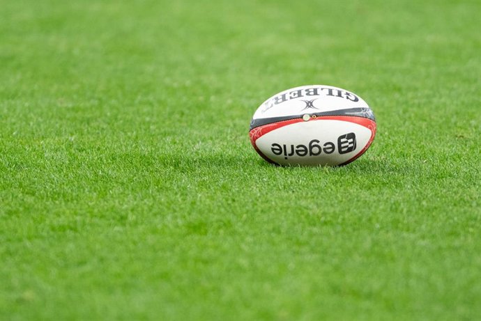 Archivo - Vistas de un balón de rugby 