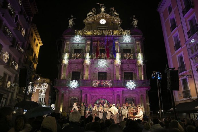 Archivo - Pregón de Navidad en Pamplona.