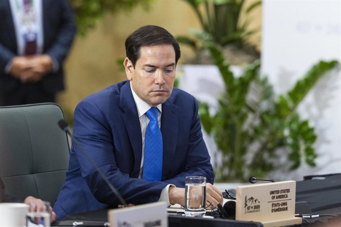 El secretario de Estado de Estados Unidos, Marco Rubio, durante una visita a Canadá (archivo)