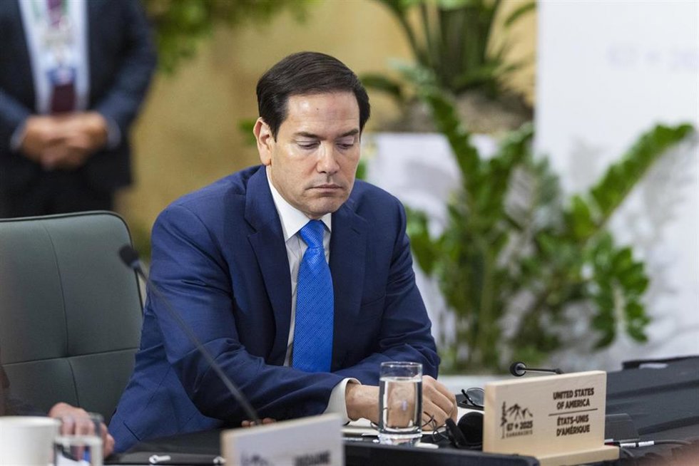 El secretario de Estado de Estados Unidos, Marco Rubio, durante una visita a Canadá (archivo)