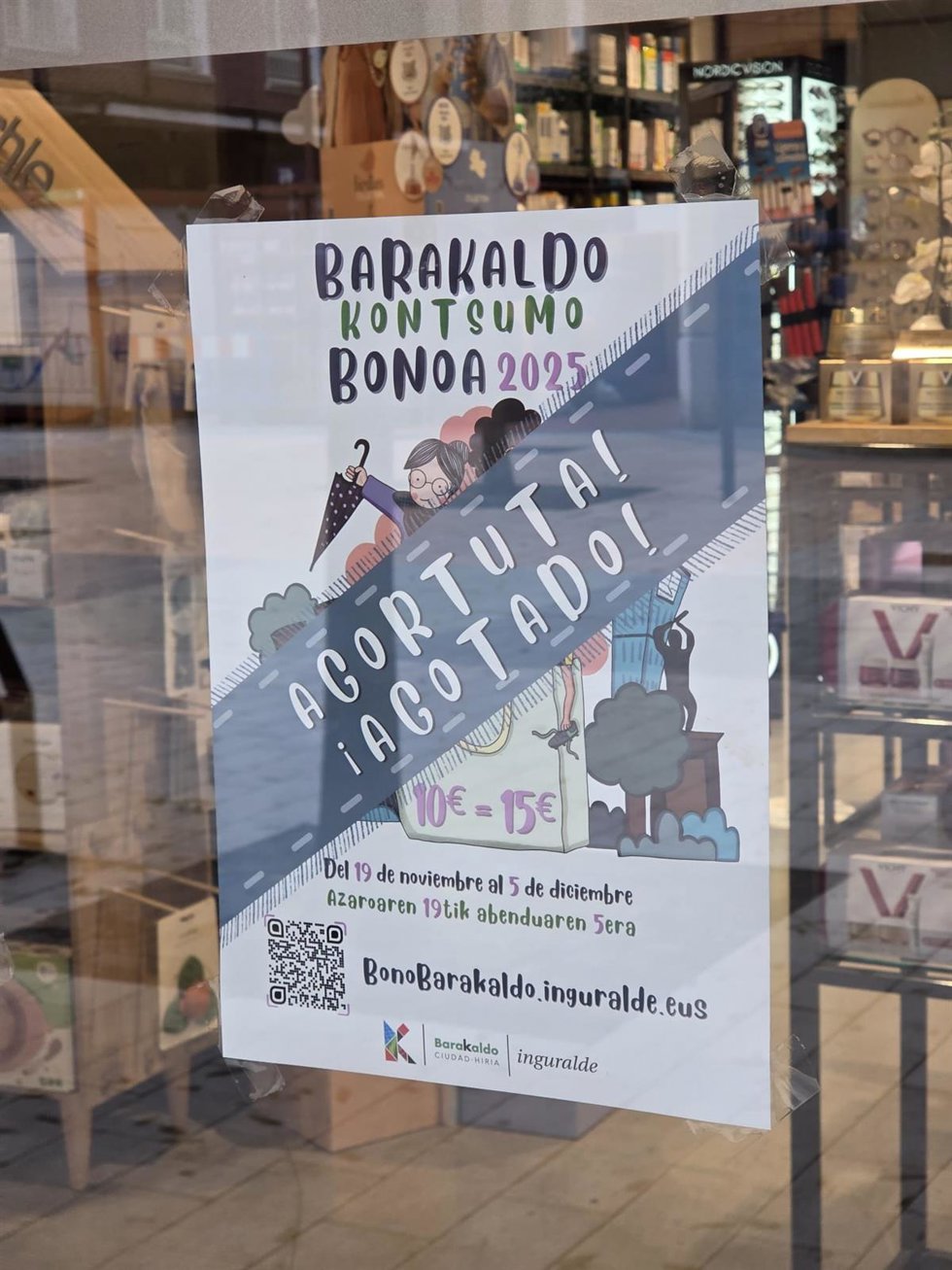 Cartel de la campaña de bonos de Barakaldo.