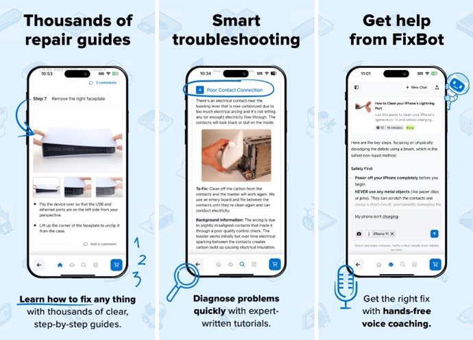 Novo aplicativo iFixit.