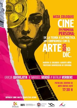 Cartel de la jornada 'Cine en primera persona: de la teoría a la práctica, un compromiso con el arte'.