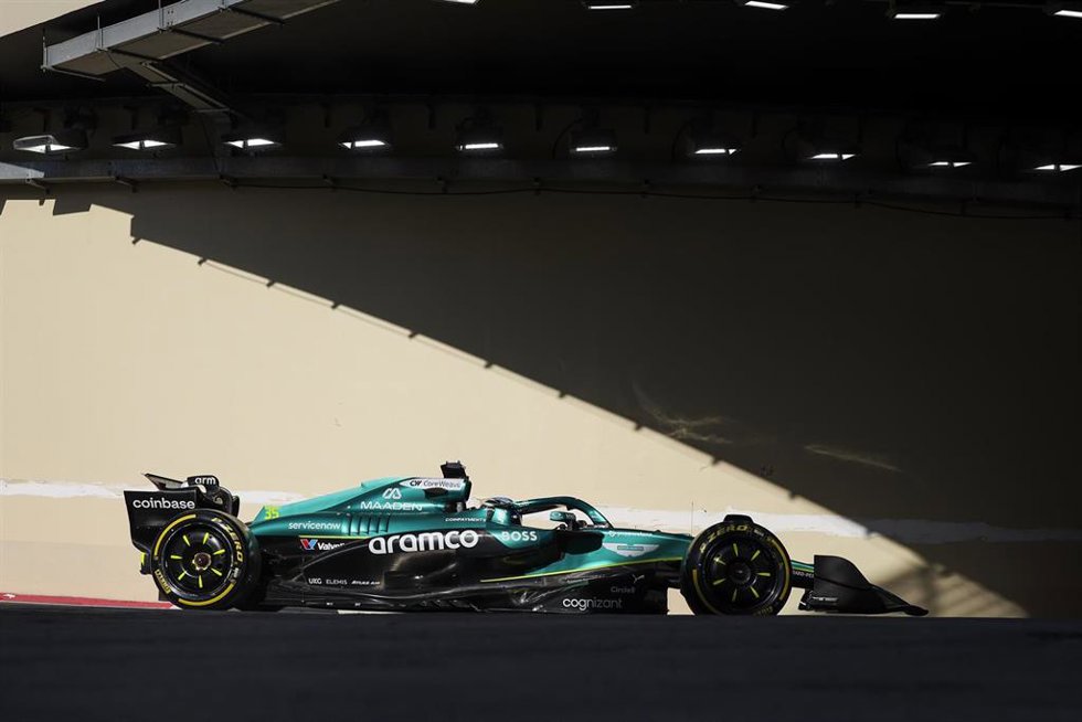 Jak Crawford, de Aston Martin, en el test de pretemporada de Abu Dabi
