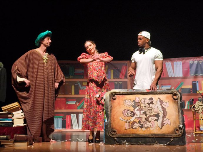 Representación teatral durante una función celebrada en Benahadux (Almería).