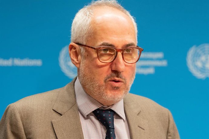 Archivo - El portavoz de la Secretaría General de la ONU, Stéphane Dujarric