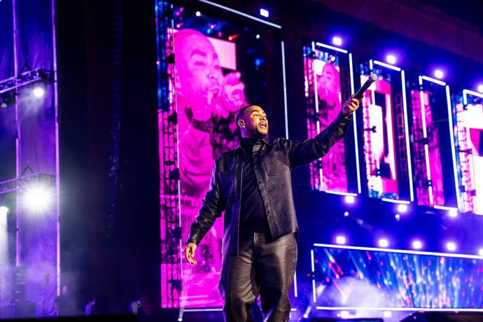 El cantante puertorriqueño Don Omar durante uno de sus últimos conciertos, en noviembre de 2025.