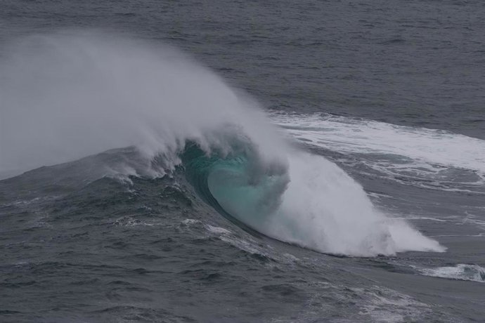 Estado del mar en Valdoviño, en A Coruña, Galicia (España). 