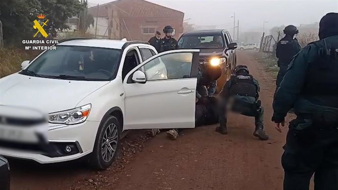 Operación de la Guardia Civil en Peñarroya-Pueblonuevo (Córdoba).