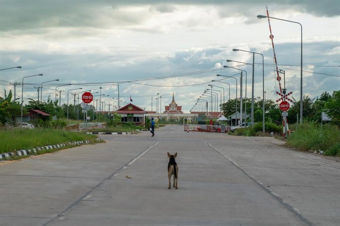 Archivo - Imagen de archivo de un cruce fronterizo entre Tailandia y Camboya.