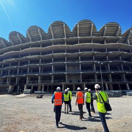 Archivo - Imagen de la obra del Nou Mestalla