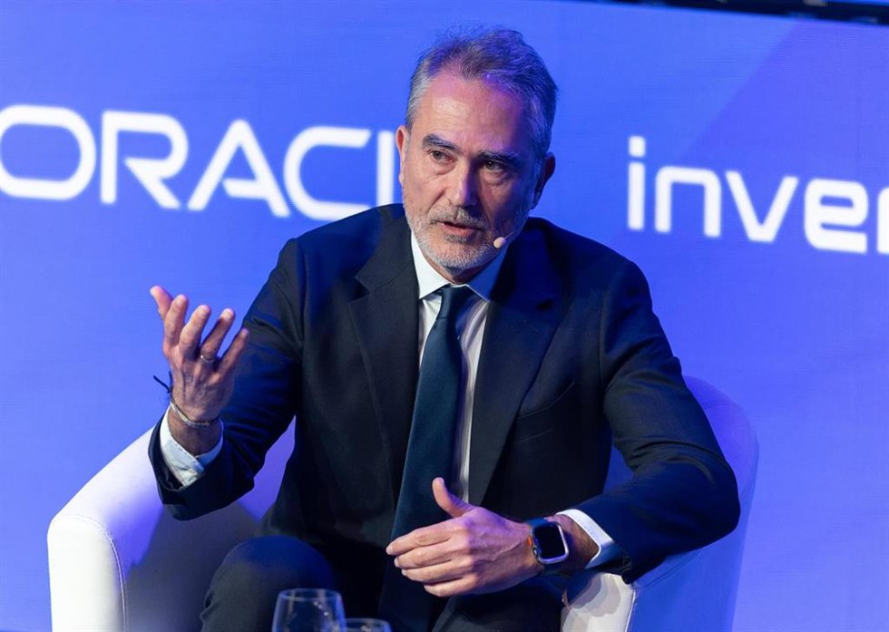 Archivo - El presidente de Aviones Comerciales de Airbus España, Ricardo Rojas, interviene durante la última jornada de la V edición del foro Wake Up, Spain!, en Casa de América, a 4 de abril de 2025, en Madrid (España). 