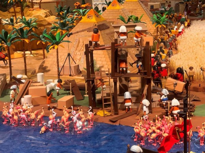 Parte del belén de Playmobil expuesto en el Museo de San Javier