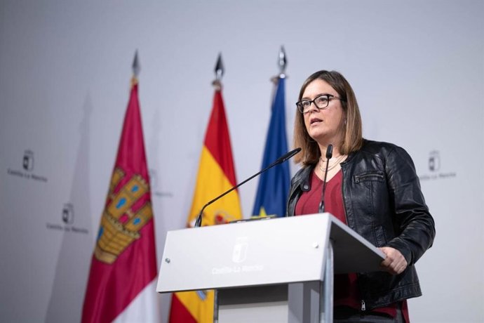 La consejera Portavoz, Esther Padilla, en rueda de prensa.