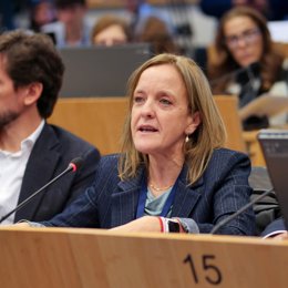 La consejera de Presidencia, Isabel Urrutia, en Bruselas