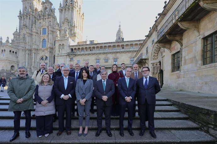 Foto del grupo de trabajo del noroeste, este miércoles en Santiago