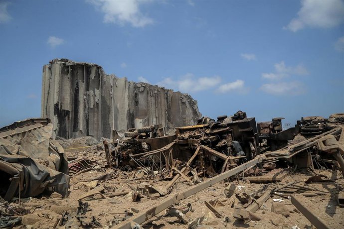 Archivo - Daños materiales por la explosión del 4 de agosto de 2020 en el puerto de la capital de Líbano, Beirut