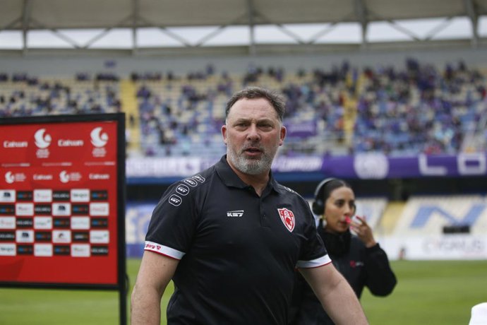 Futbol, Deportes Concepcion vs Deportes Copiapo Liguilla de ascenso 2025. El entrenador de Deportes Copiapo Hernan Caputto es fotografiado durante el partido de liguilla de ascenso entre Deportes Concepcion y Deportes Copiapo disputado en el estadio