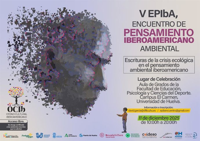 Cartel del V Encuentro de Pensamiento Ambiental en la UHU.