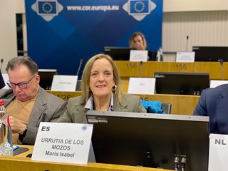 La consejera de Presidencia y Seguridad, Isabel Urrutia, en Bruselas