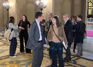 El conseller d'Agricultura, Ramaderia, Pesca i Alimentació de la Generalitat, Òscar Ordeig, i la consellera d'Interior i Seguretat Pública, Núria Parlon.