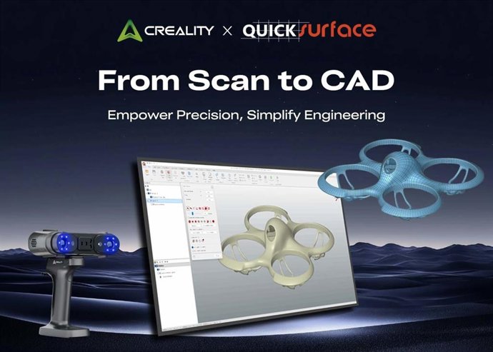 This collaboration brings an integrated scan-to-CAD workflow to engineering, product design, and 3D printing users worldwide -- enabling Creality scanner owners to convert high-precision 3D scan data into manufacturable CAD models with unprecedented speed