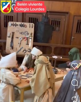 Imagen de una escena de una edición pasada del Belén Viviente.