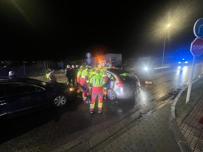 Bomberos en un accidente en los últimos días en Badajoz