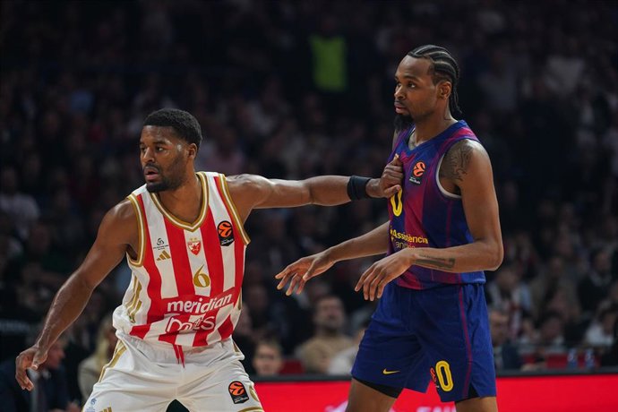 Kevin Punter (Barça) en el partido de Euroliga contra el Estrella Roja en Belgrado (Serbia)