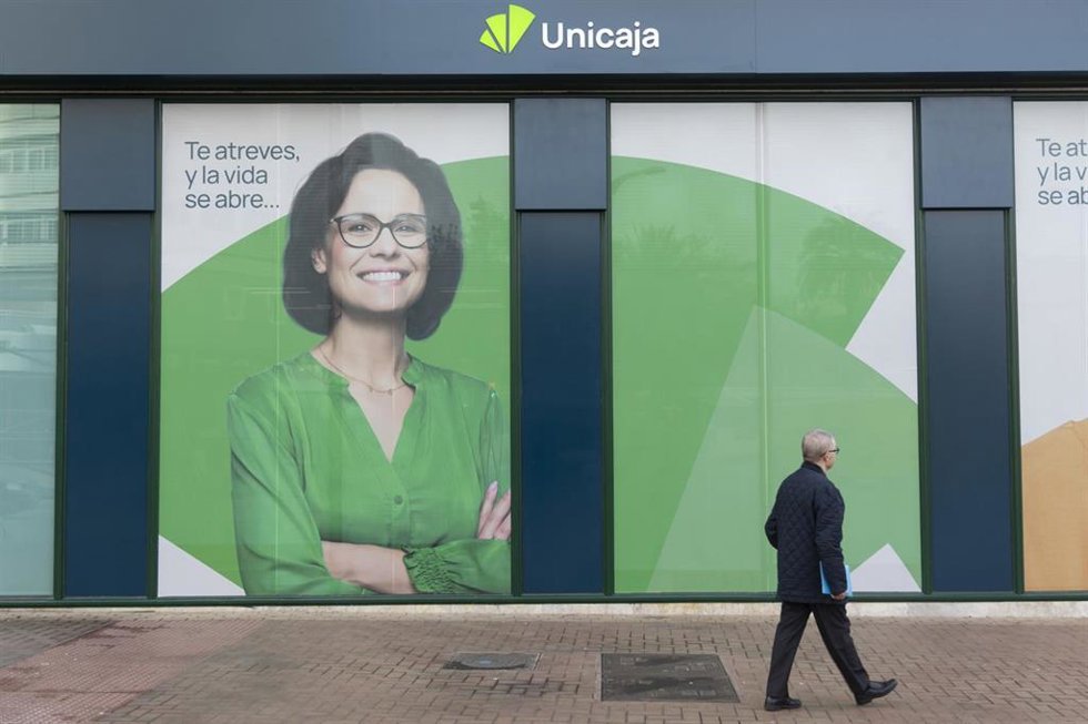Imagen de archivo una sucursal de Unicaja.