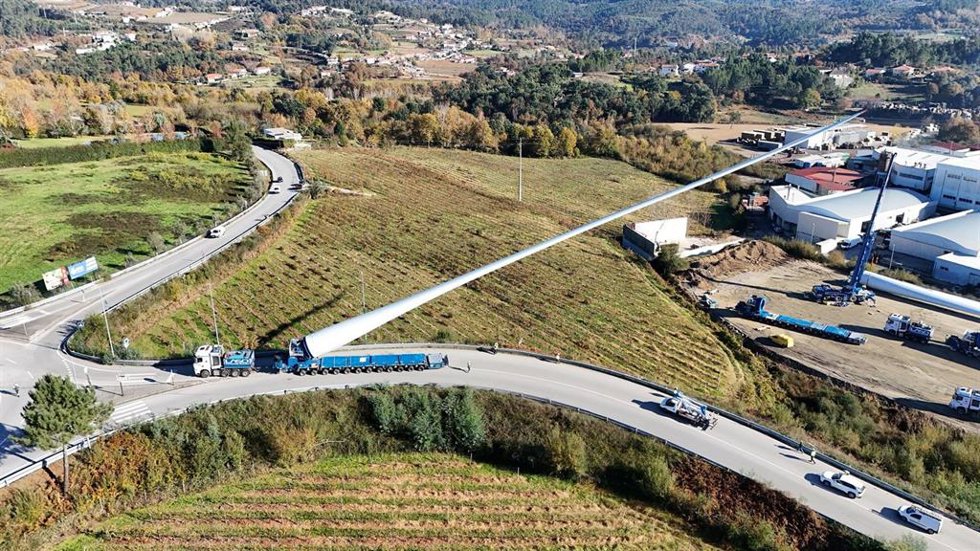 Transporte por carretera de las palas