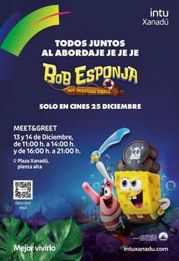 Bob Esponja llega a intu Xanadú para celebrar el estreno de su nueva película