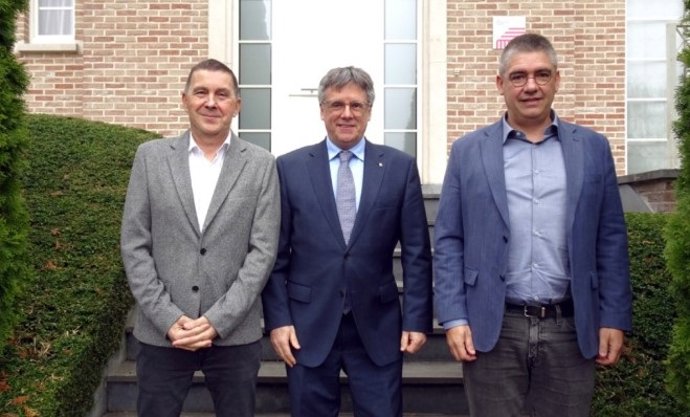 Arnaldo Otegi i Carles Puigdemont a Waterloo aquest dijous