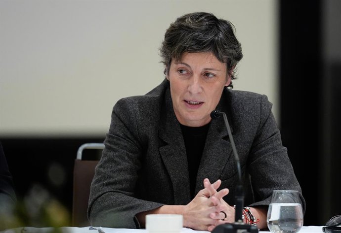 Elisa Aguilar participa da reunião de apresentação do novo plano de implementação da FEB no Hotel Melia Madrid Princesa, em 11 de dezembro de 2025, em Madri, Espanha.