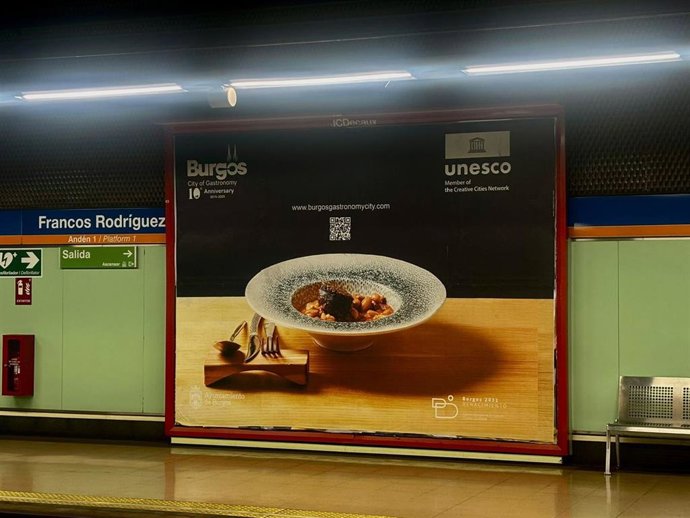 Imagen de la promoción de Burgos en el Metro de Madrid.