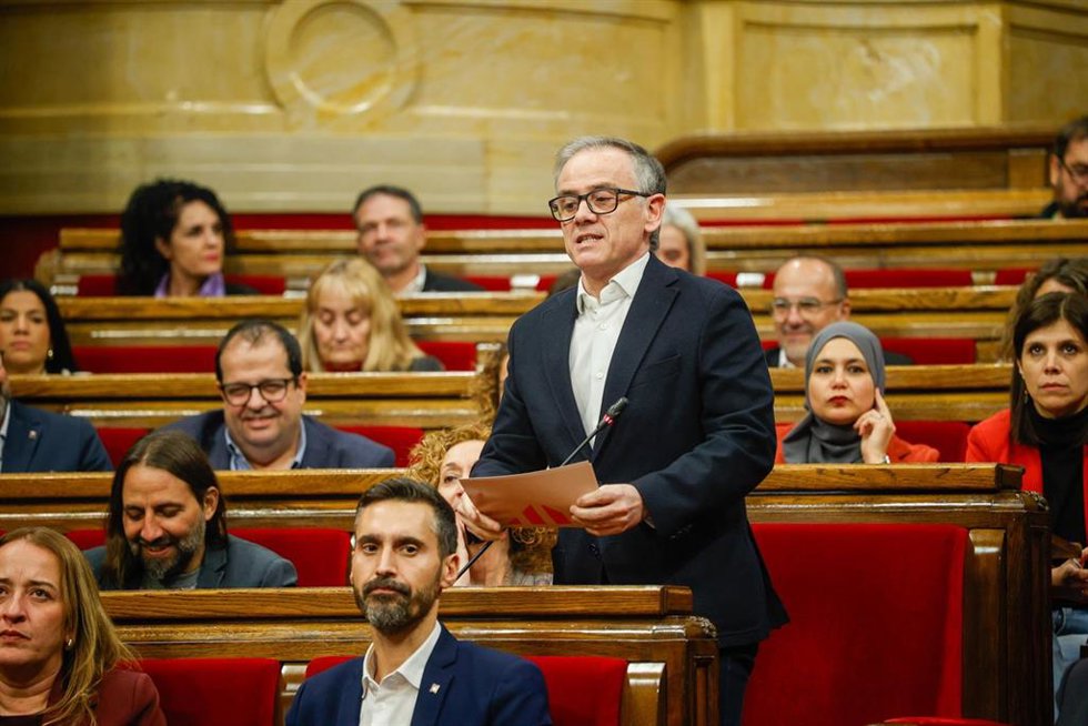 El presidente de ERC, Josep Maria Jové, en la sesión de control a su gobierno en el Parlament de Catalunya el viernes 5 de diciembre de 2026 en Barcelona (Cataluña, España). Foto de archivo