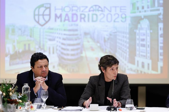 Elisa Aguilar participa da reunião de apresentação do novo plano de implementação da FEB no Hotel Melia Madrid Princesa, em 11 de dezembro de 2025, em Madri, Espanha.