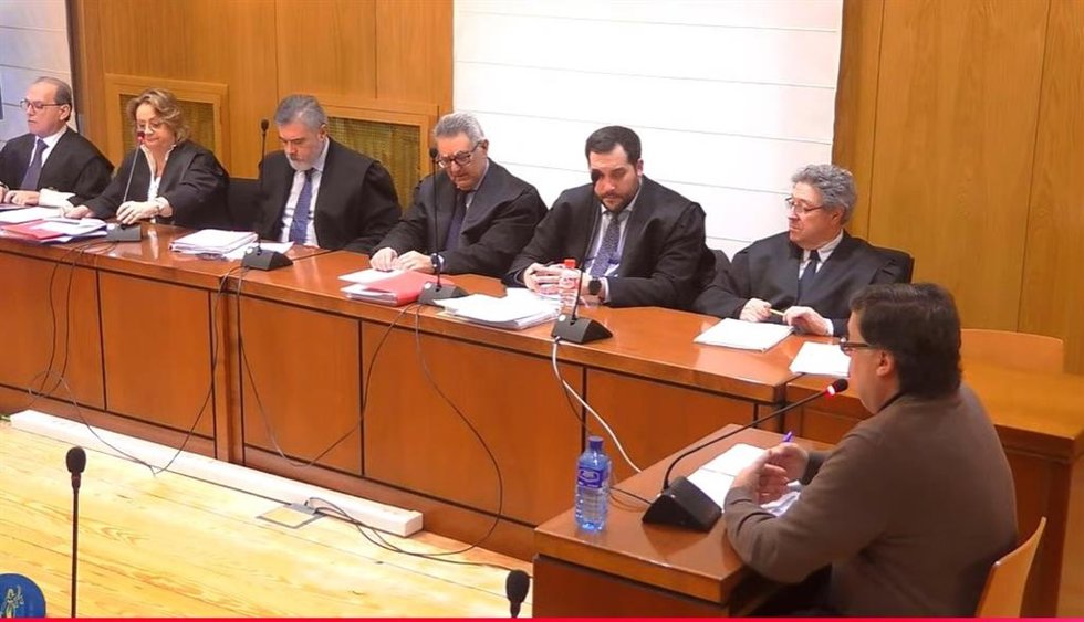 Rafael Delgado comparece de nuevo, en una segunda jornada, ante el tribunal durante el juicio por la 'trama eólica'.