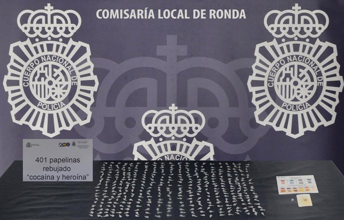 Archivo - Droga intervenida en uan operación policial en Ronda