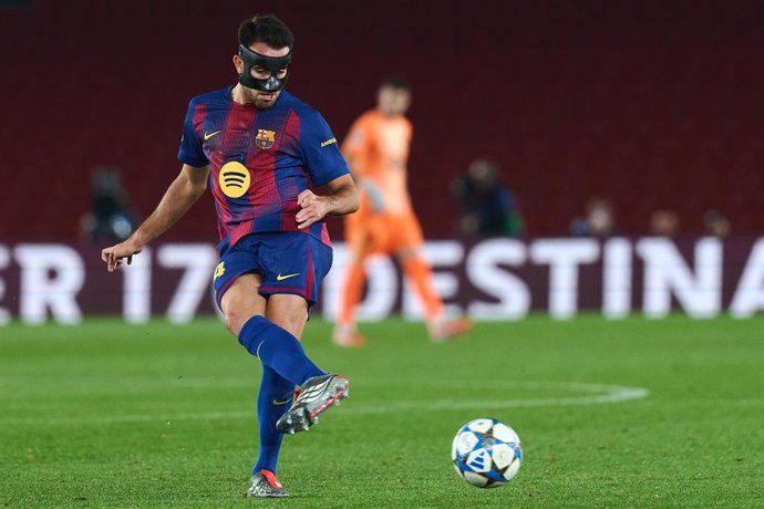 December 9, 2025, Barcelona, Spain: BARCELONA, SPAIN - DECEMBER 02: .Eric Garcia of FC Barcelona during the UEFA Champions League match between FC Barcelona and Eintracht Frankfurt  at the Spotify Camp Nou on December 9, 2025 in Barcelona, Spain