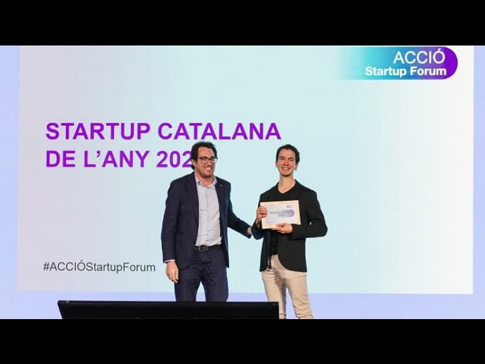 Momento de la entrega del premio a la 'start up' catalana de 2025.